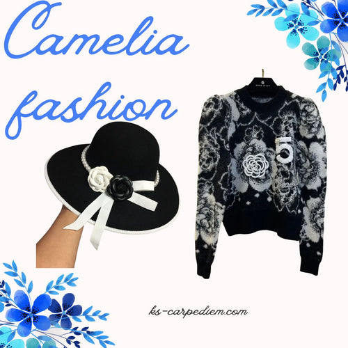 Camelia fashion: Suéter de cachemira con diamantes perlas.