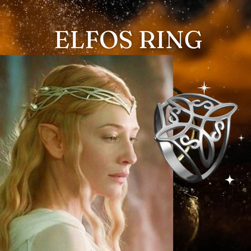 Arven el anillo elfico de acero inoxidable Cruz celta anudada