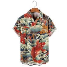 Cargar imagen en el visor de la galería, Looky Koi shirt, camisa de carpas Koi. 5XL