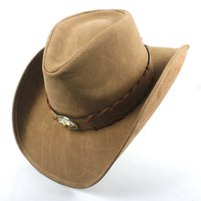 Cargar imagen en el visor de la galería, Sombrero de vaquero Hombre y mujer, cuero y paja XXL