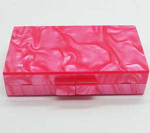 Bolso rosa Barbie fashion acrílico perlas 18x10x5cm
