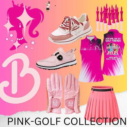 Pink golf falda plisada con pantalon. XL