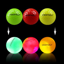 Cargar imagen en el visor de la galería, 12 piezas LED bolas de Golf que brillan en la oscuridad luz pelotas de golf de práctica