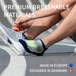 Calcetines inteligentes antiampollas de patente danesa.
