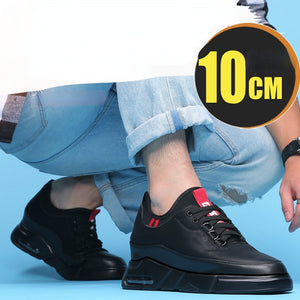 Sneakers de cuero partido con 10 cm de alza interna. 37-43