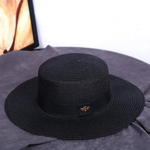 Cargar imagen en el visor de la galería, Sombrero de paja de ala ancha Queen Bee. 56-58cm
