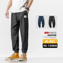 Cargar imagen en el visor de la galería, Jeans Loose Men Jogger S Streetwear Pants Denim Cargo  Pants Streetwear Ankle-Length Baggy Casual Trousers Plus Size