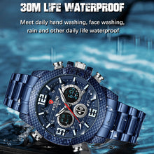 Cargar imagen en el visor de la galería, Reloj analógico fibra de carbono cuarzo resistente al agua deportivo diseño militar.