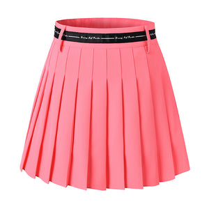 Pink golf falda plisada con pantalon. XL