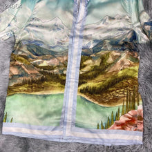 Cargar imagen en el visor de la galería, Camisa seda manga larga con DÁLMATA. XL