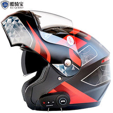 Cargar imagen en el visor de la galería, Casco de motocicleta Bluetooth con visor completo y doble visor antivaho