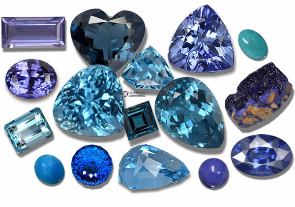 Piedras preciosas azules