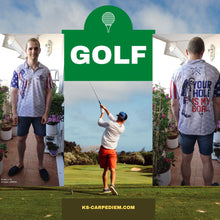 Cargar imagen en el visor de la galería, Polo de Golf con estampado 3d para hombre y mujer, camisetas deportivas ajustadas para gimnasio