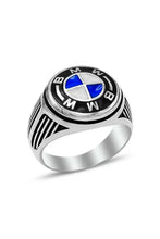 Cargar imagen en el visor de la galería, Anillo de Plata de Ley 925 con diseño elegante para hombre, joyería de motorista, accesorio de regalo para él