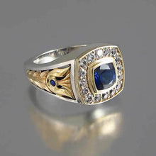 Cargar imagen en el visor de la galería, Anillo De lujo De zafiro Natural 2 quilates Plata S925, chapado oro 18K