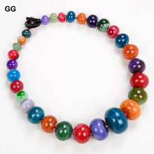 Cargar imagen en el visor de la galería, GuaiGuai-gargantilla de ágata multicolor para mujer, collar de 19 &quot;, varios colores