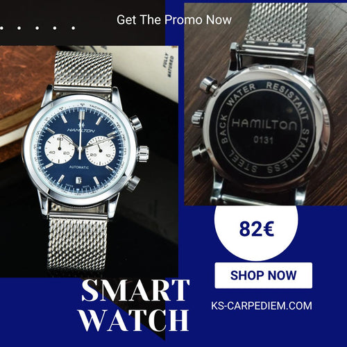 Reloj clásico ultrafino Hamilton con movimiento de cuarzo y cuero, 42mm.