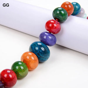 GuaiGuai-gargantilla de ágata multicolor para mujer, collar de 19 ", varios colores