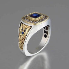 Cargar imagen en el visor de la galería, Anillo De lujo De zafiro Natural 2 quilates Plata S925, chapado oro 18K