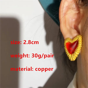 Pendientes grandes de Metal con perlas Vintage, chapada en oro