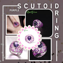 Cargar imagen en el visor de la galería, Scutoid ring, purple hecha a mano, esmalte. Plata de ley