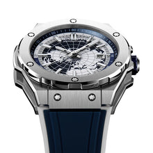 Cargar imagen en el visor de la galería, Blue planet automáticos reloj mecánico Richard Pagani estilo Tonneau Mille