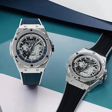 Cargar imagen en el visor de la galería, Blue planet automáticos reloj mecánico Richard Pagani estilo Tonneau Mille