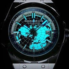 Cargar imagen en el visor de la galería, Blue planet automáticos reloj mecánico Richard Pagani estilo Tonneau Mille