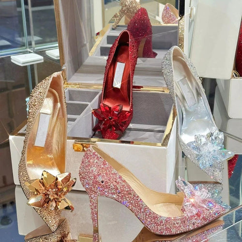 Jimmy Choo- Ari Zapatos de salón puntera con cristales tonos pastel