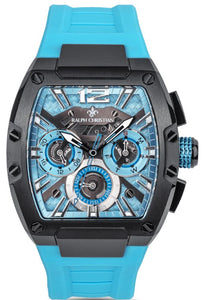 Reloj barril Tonneau para hombre, cronógrafo de cuarzo luminoso, de silicona, deportivo, resistente al agua 50m