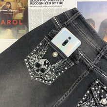 Cargar imagen en el visor de la galería, Pantalones vaqueros jeans joya, calavera