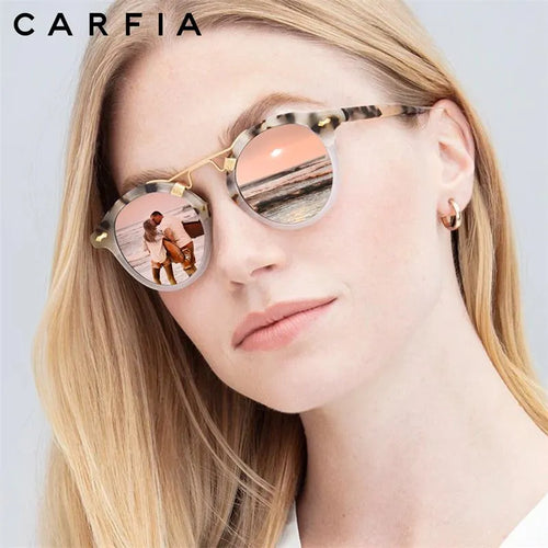 Acetate Tortoise Frame Woman Sunglasses 46mm