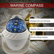 Cargar imagen en el visor de la galería, Brújula marina de alta precisión con luz LED, compas nautico.