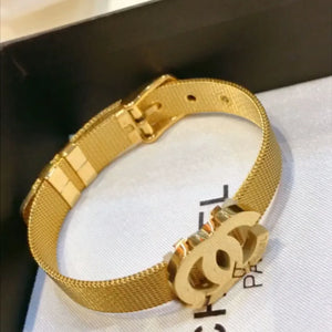 Luxury Brand Designers Letters Bracelets 18K Gold Plated Stainless Steel