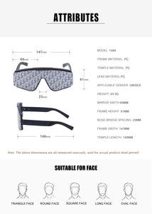 Gafas sol magnéticas extraíbles con letras unisex, UV400. Logomania.