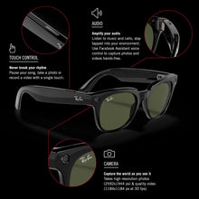 Cargar imagen en el visor de la galería, Ray-Ban Stories - Lentes de sol inteligentes con foto, video y audio