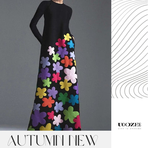 Vestido Floral sin mangas en verano con jerser en invierno XXL