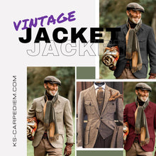 Cargar imagen en el visor de la galería, Vintage Jaquet. Chaqueta de espiga de lana cashemire, 5XL