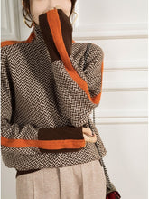 Cargar imagen en el visor de la galería, Suéter de cuello alto para mujer, Jersey cálido, Top elegante. 3XL