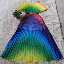 Cargar imagen en el visor de la galería, Arco Iris trend: Vestido plisado chifon. 2XL