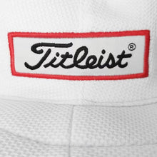 Cargar imagen en el visor de la galería, Sombrero de golf ala ancha blanco y azul oscuro talla unica con cordon