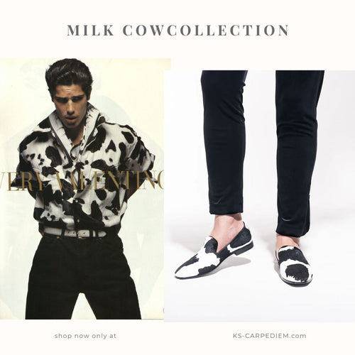 Milk cow collection: mocasines de pelo de caballo para hombre