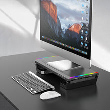 Cargar imagen en el visor de la galería, Organizador de escritorio de carga RGB 4 USB 3,0, soporte Universal para Monitor