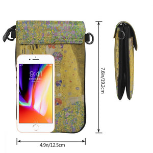 Klimt phone bag de cuero sintetico de microfibra. Mascarilla a juego.