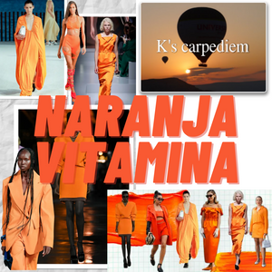 Naranja Vitamina: Vestido plisado sin mangas naranja con volantes