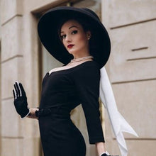 Cargar imagen en el visor de la galería, Sombrero Audrey Hepburn Dior type.