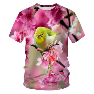 Parrot print camiseta de hombre animal print loros hawaianos