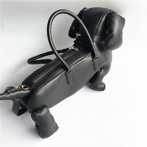 Bolso chic Cuero suave perro dachshund