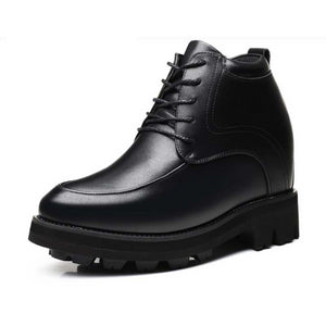 Super High Elevator Shoes Black Lace-up Young Male Shoe 15 CM Height Increase Hombre Casual Shoes Oxfords Men Thick Sole