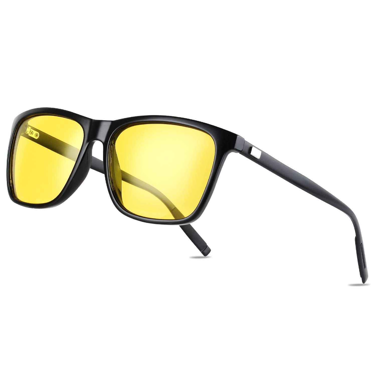 TJUTR Gafas de visión nocturna para mujer, lentes amarillas polarizadas que  reducen el deslumbramiento, seguridad nocturna, protección UV